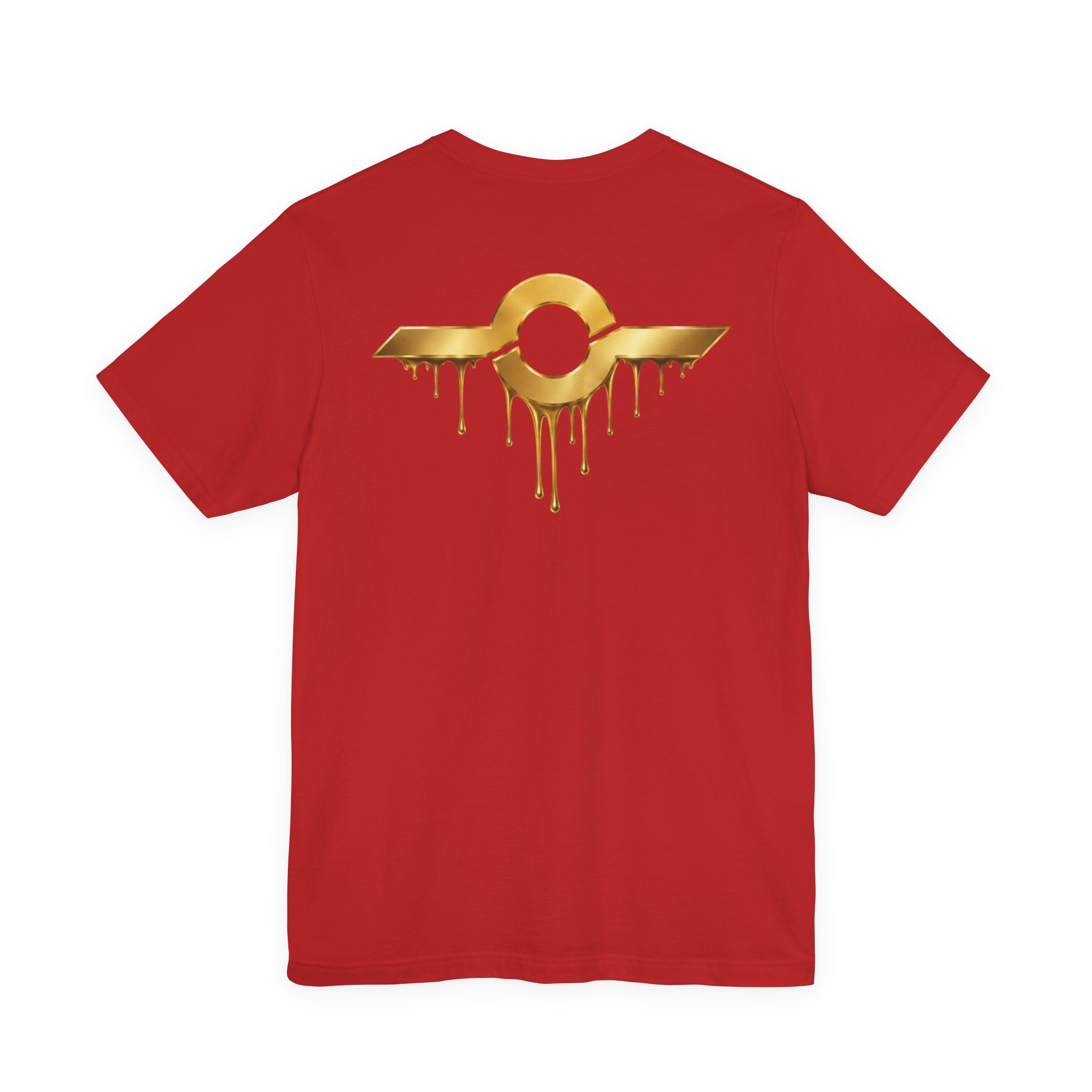 Gold Drip Wing Tee — Metallic Emblem Graphic T-Shirt