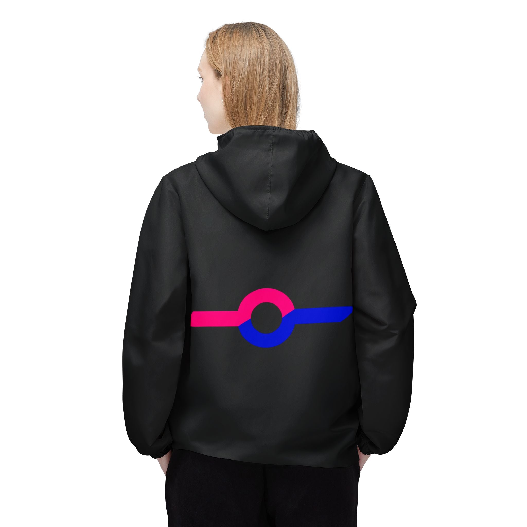 Color Block Windbreaker Jacket with Light Synthetic Padding and Hood - Relaxed Fit