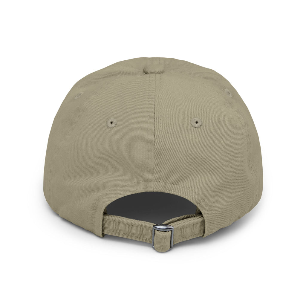Distressed Baseball Cap with Neon Retro Wave Logo