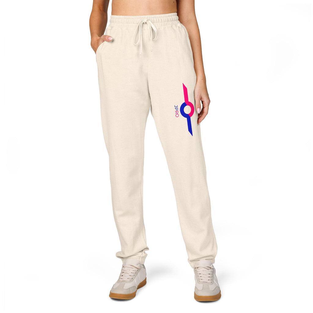 Charcoal Fleece Sweatpants with Small Colorful Airplane Embroidery