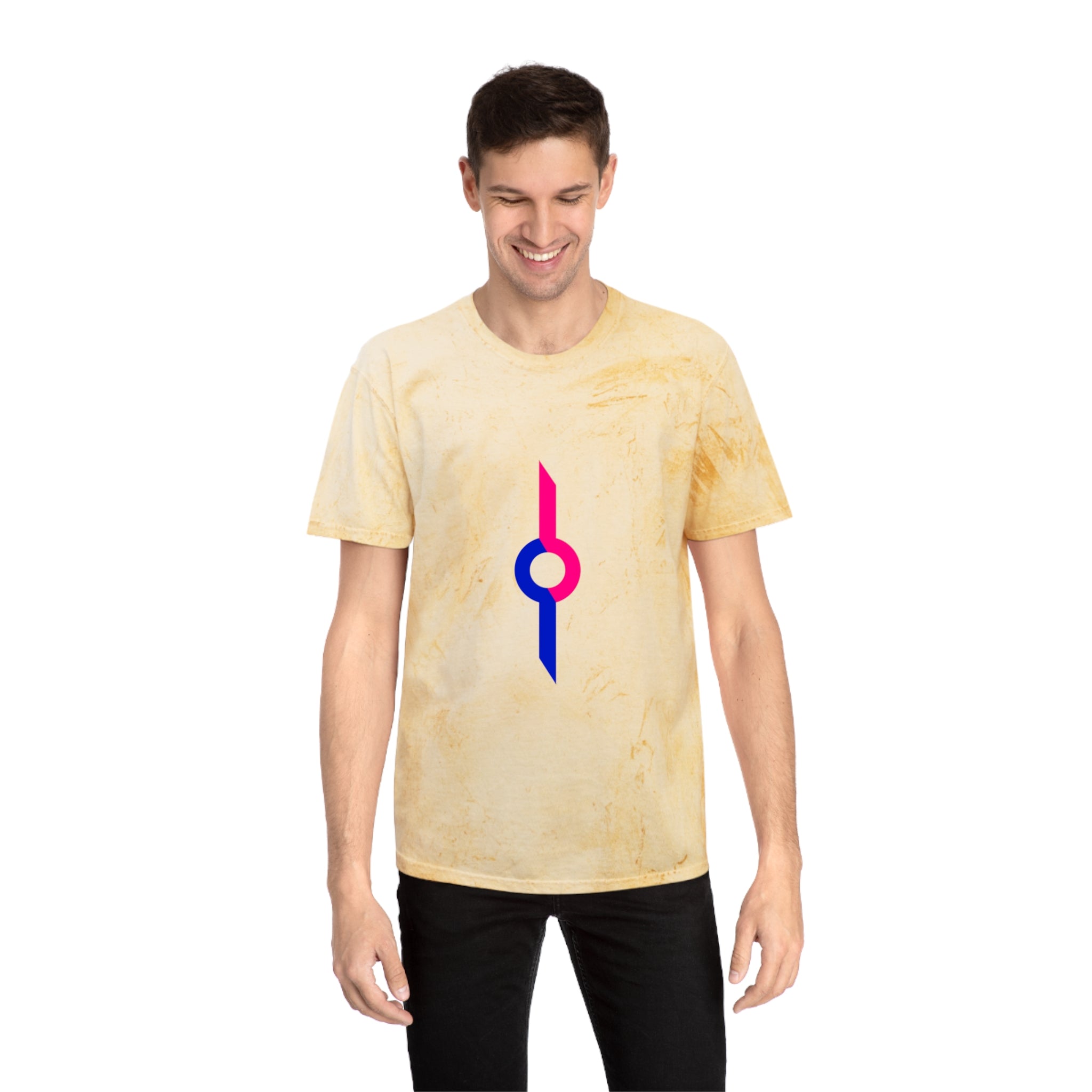 Tie-Dye Rainbow Sunburst T-Shirt — Colorful Geometric Graphic Tee