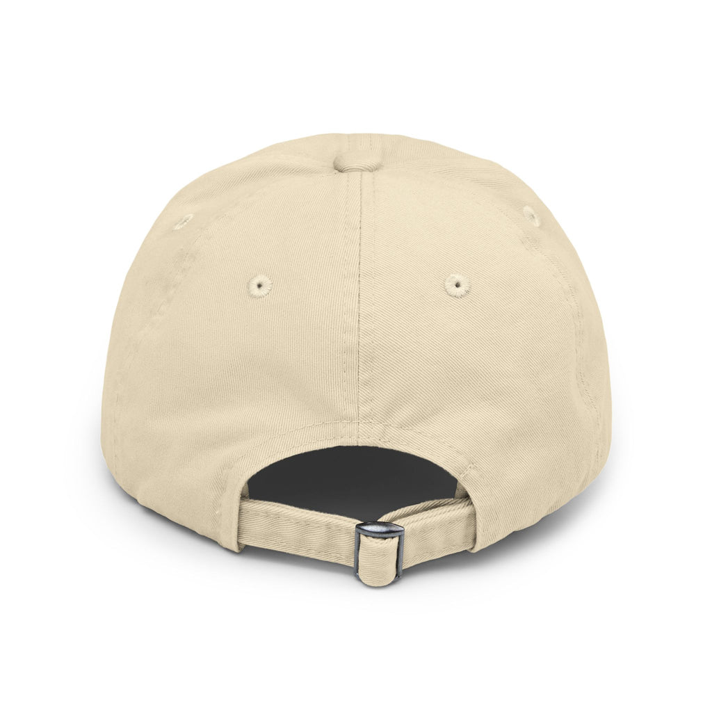 Distressed Baseball Cap with Neon Retro Wave Logo