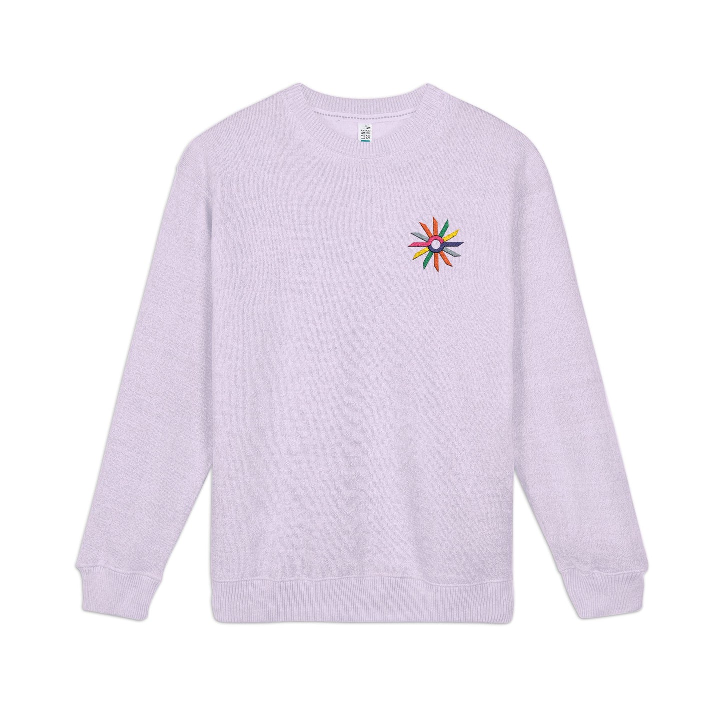 Nantucket Embroidered Crewneck Sweatshirt — Colorful Anchor Starburst