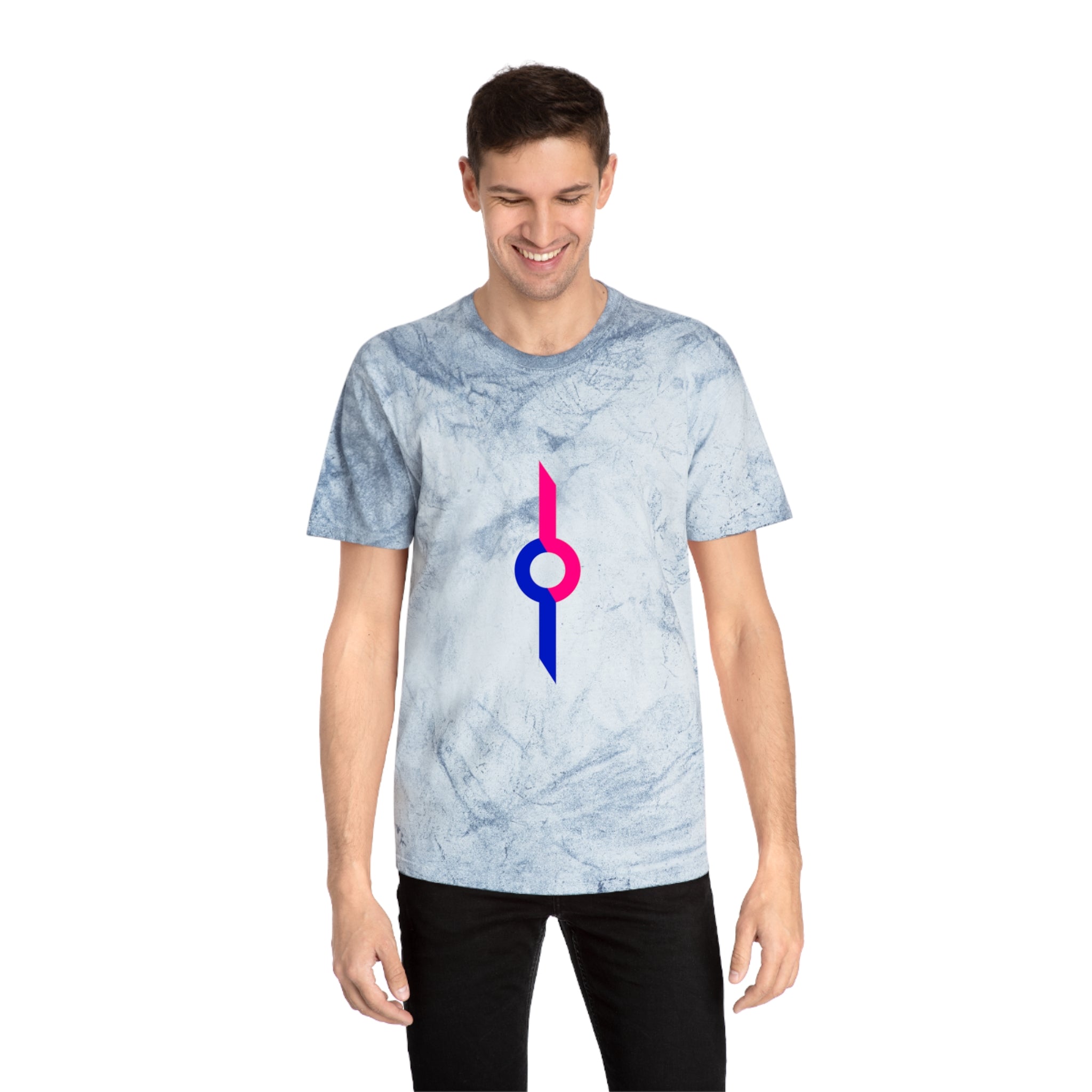 Tie-Dye Rainbow Sunburst T-Shirt — Colorful Geometric Graphic Tee