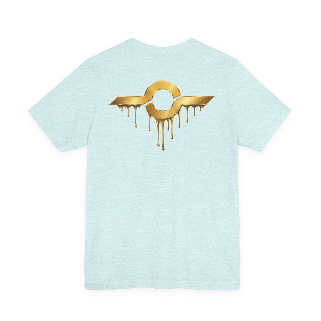 Gold Drip Wing Tee — Metallic Emblem Graphic T-Shirt