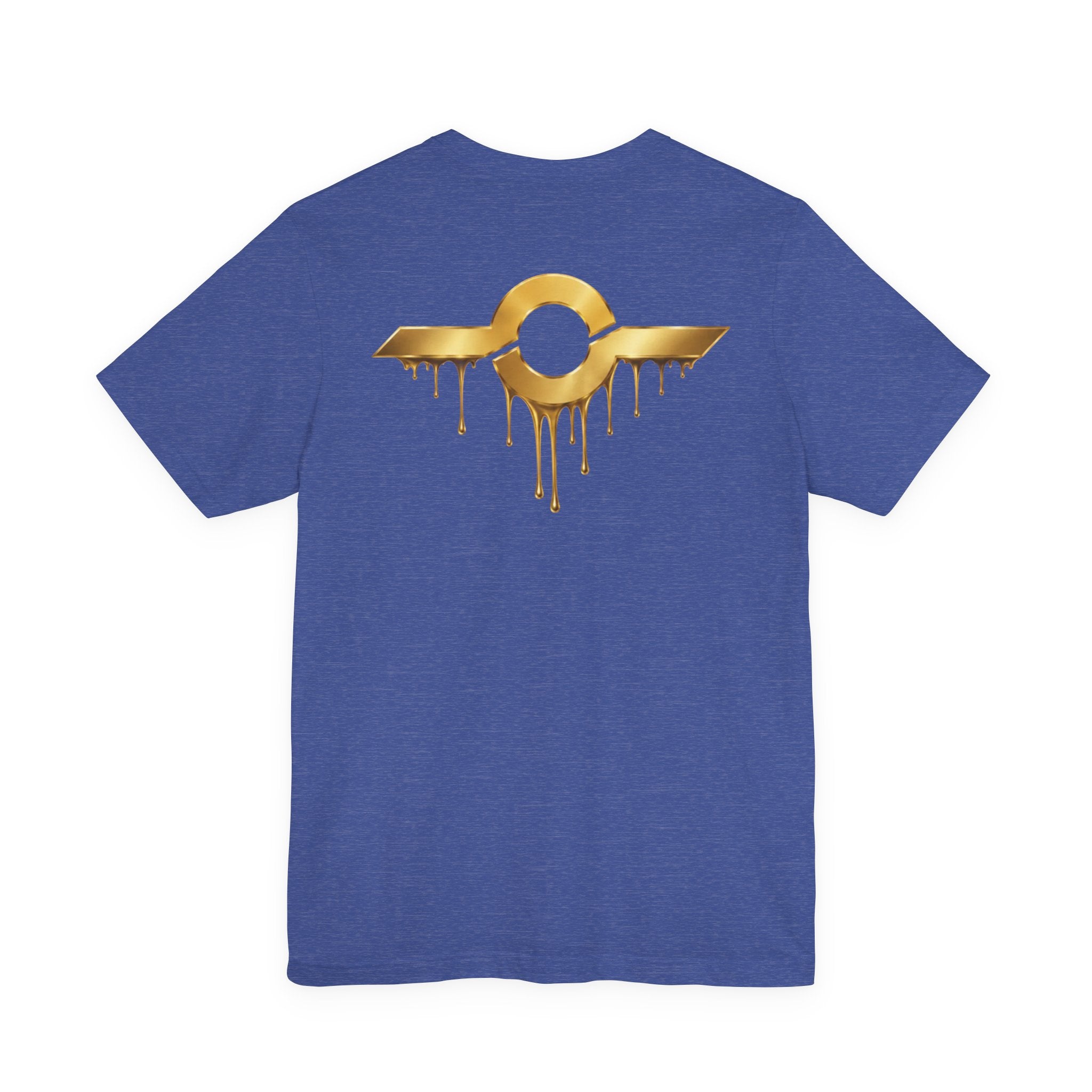 Gold Drip Wing Tee — Metallic Emblem Graphic T-Shirt