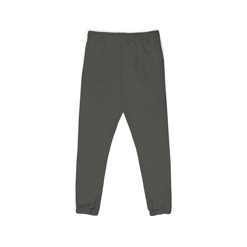 Charcoal Fleece Sweatpants with Small Colorful Airplane Embroidery