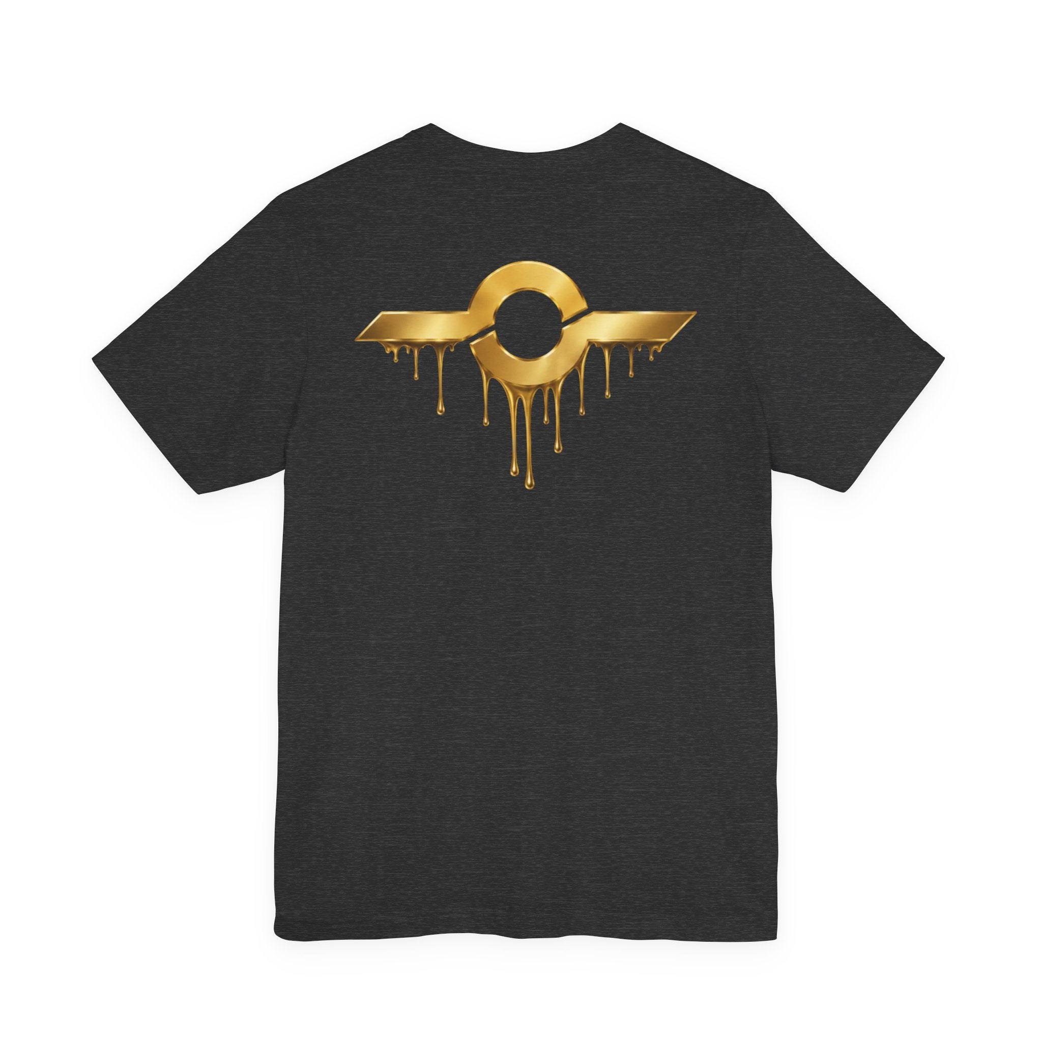 Gold Drip Wing Tee — Metallic Emblem Graphic T-Shirt