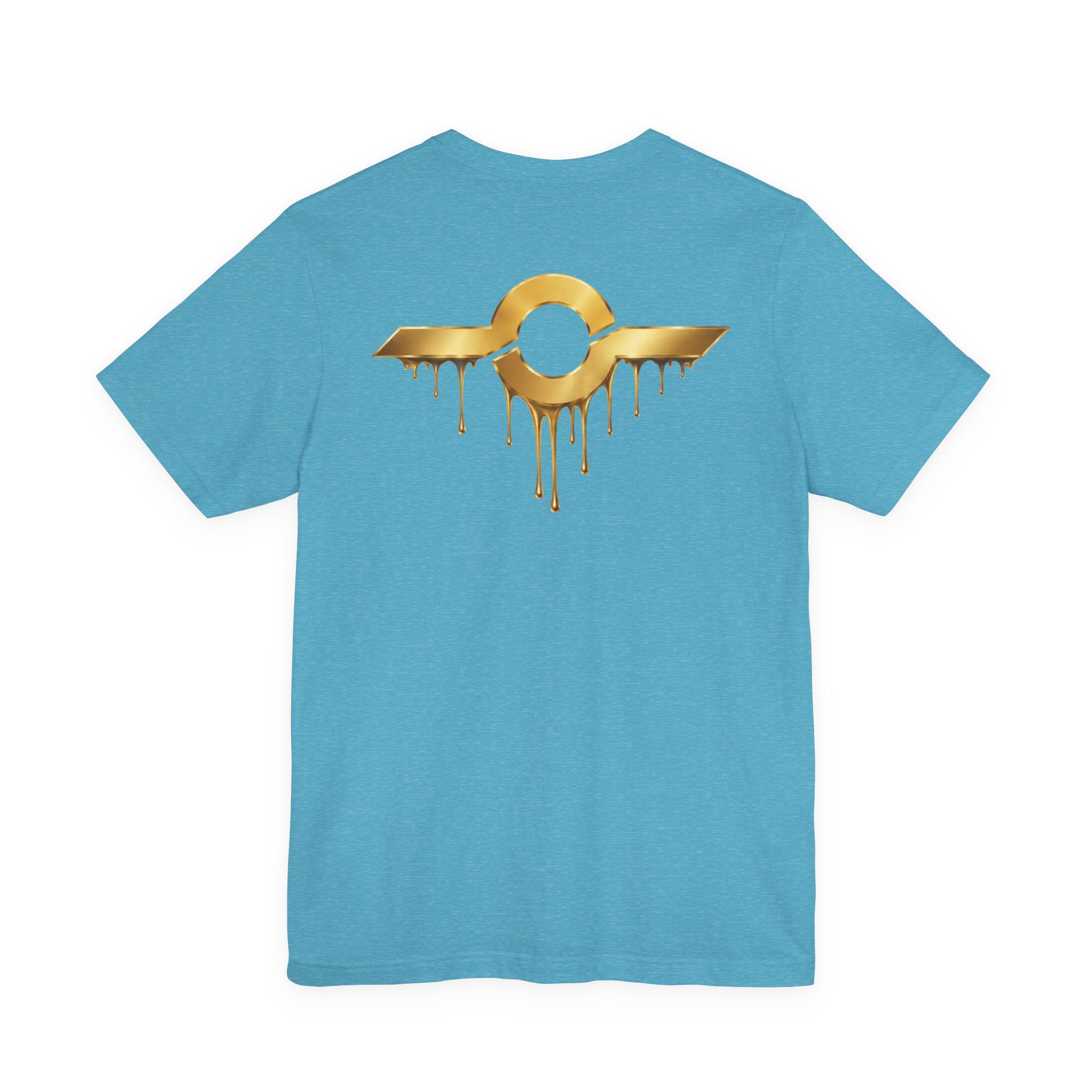 Gold Drip Wing Tee — Metallic Emblem Graphic T-Shirt