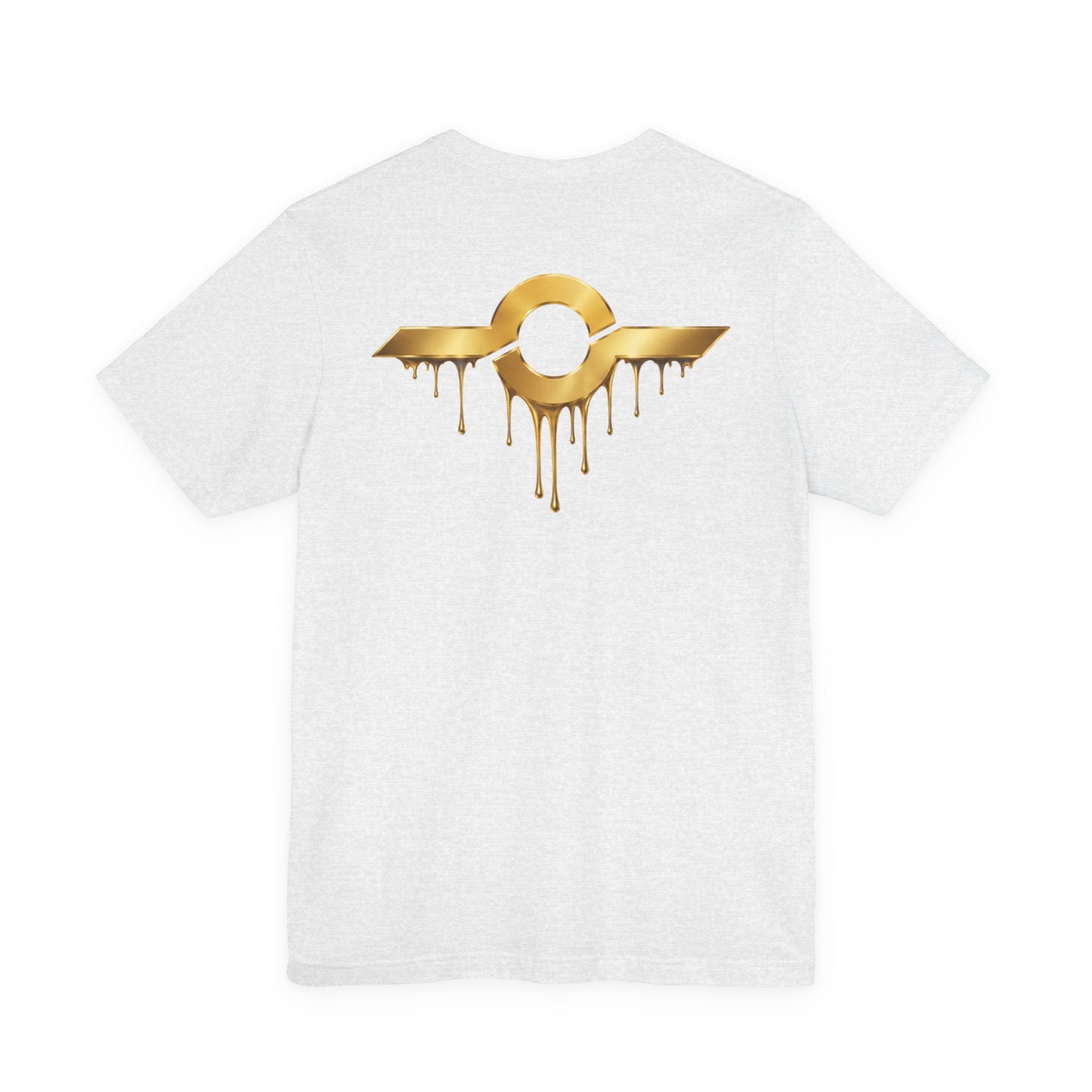 Gold Drip Wing Tee — Metallic Emblem Graphic T-Shirt