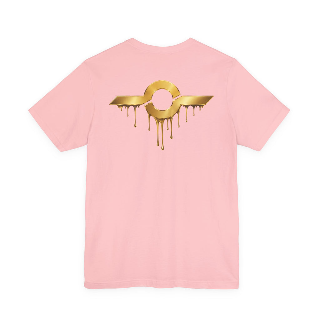 Gold Drip Wing Tee — Metallic Emblem Graphic T-Shirt