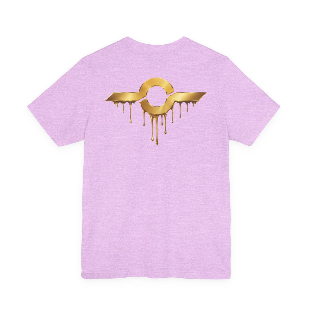 Gold Drip Wing Tee — Metallic Emblem Graphic T-Shirt