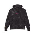 Embroidered Tie-Dye Champion Hoodie — Black Marble