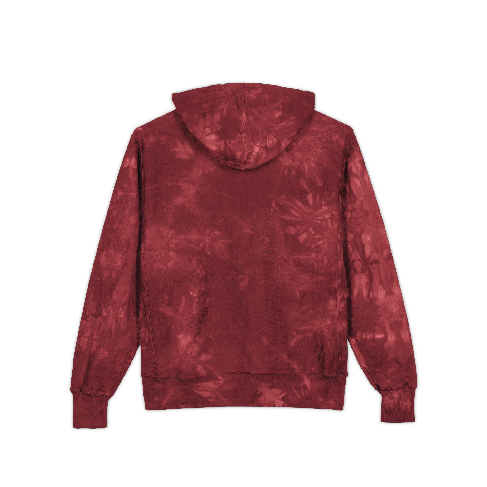 Embroidered Tie-Dye Champion Hoodie — Black Marble