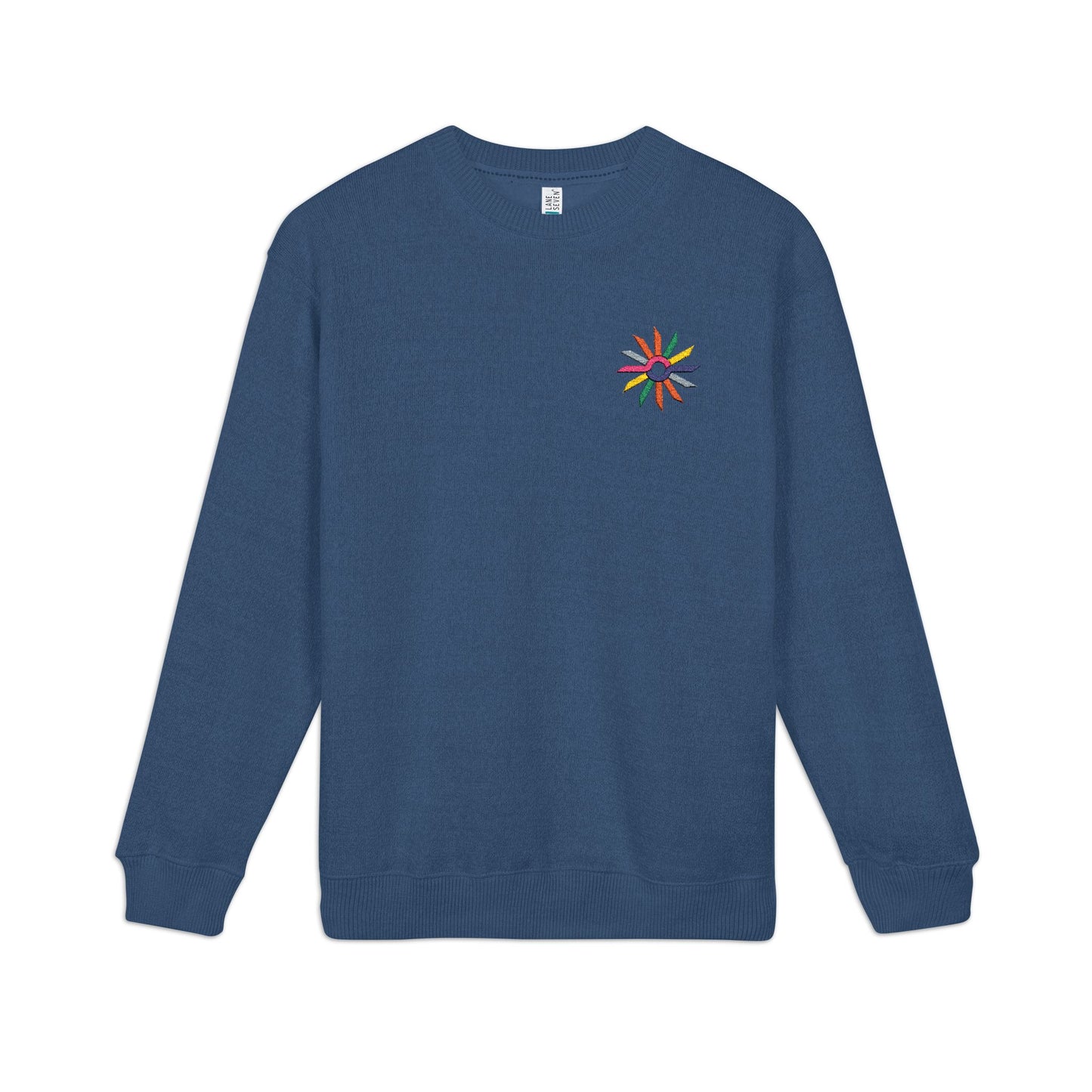 Nantucket Embroidered Crewneck Sweatshirt — Colorful Anchor Starburst