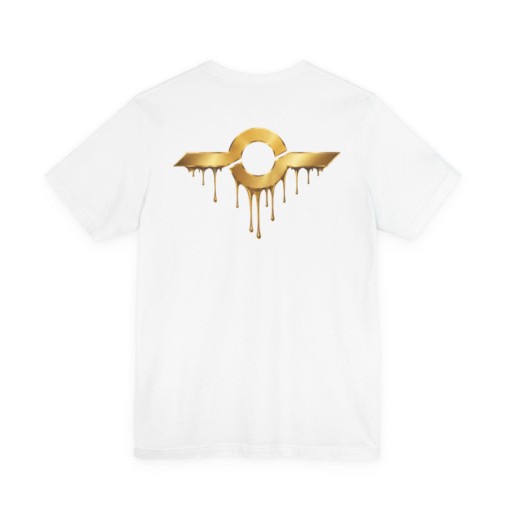 Gold Drip Wing Tee — Metallic Emblem Graphic T-Shirt