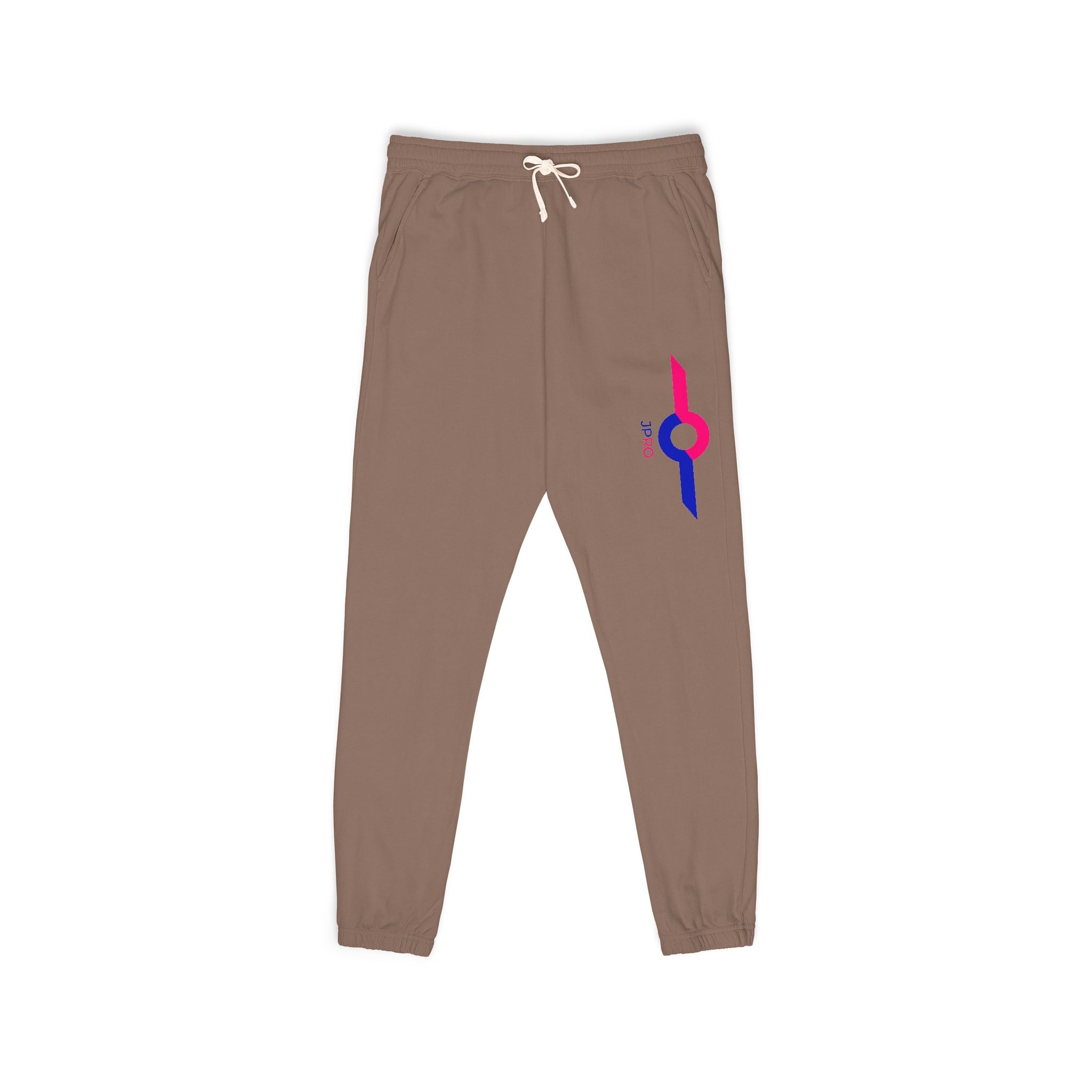 Charcoal Fleece Sweatpants with Small Colorful Airplane Embroidery