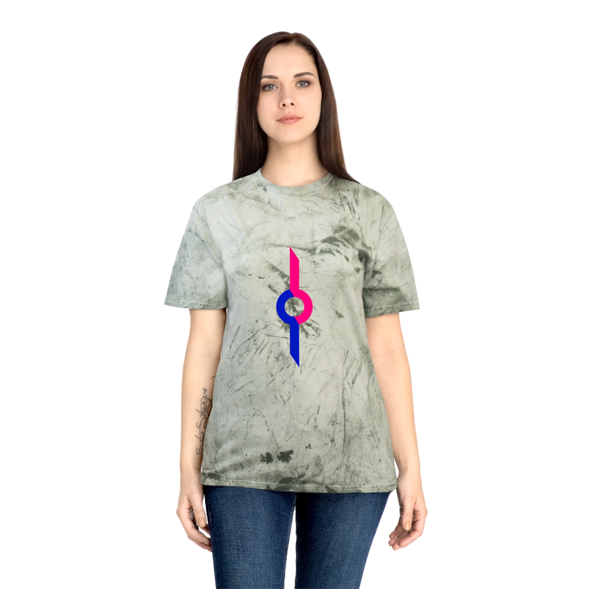 Tie-Dye Rainbow Sunburst T-Shirt — Colorful Geometric Graphic Tee