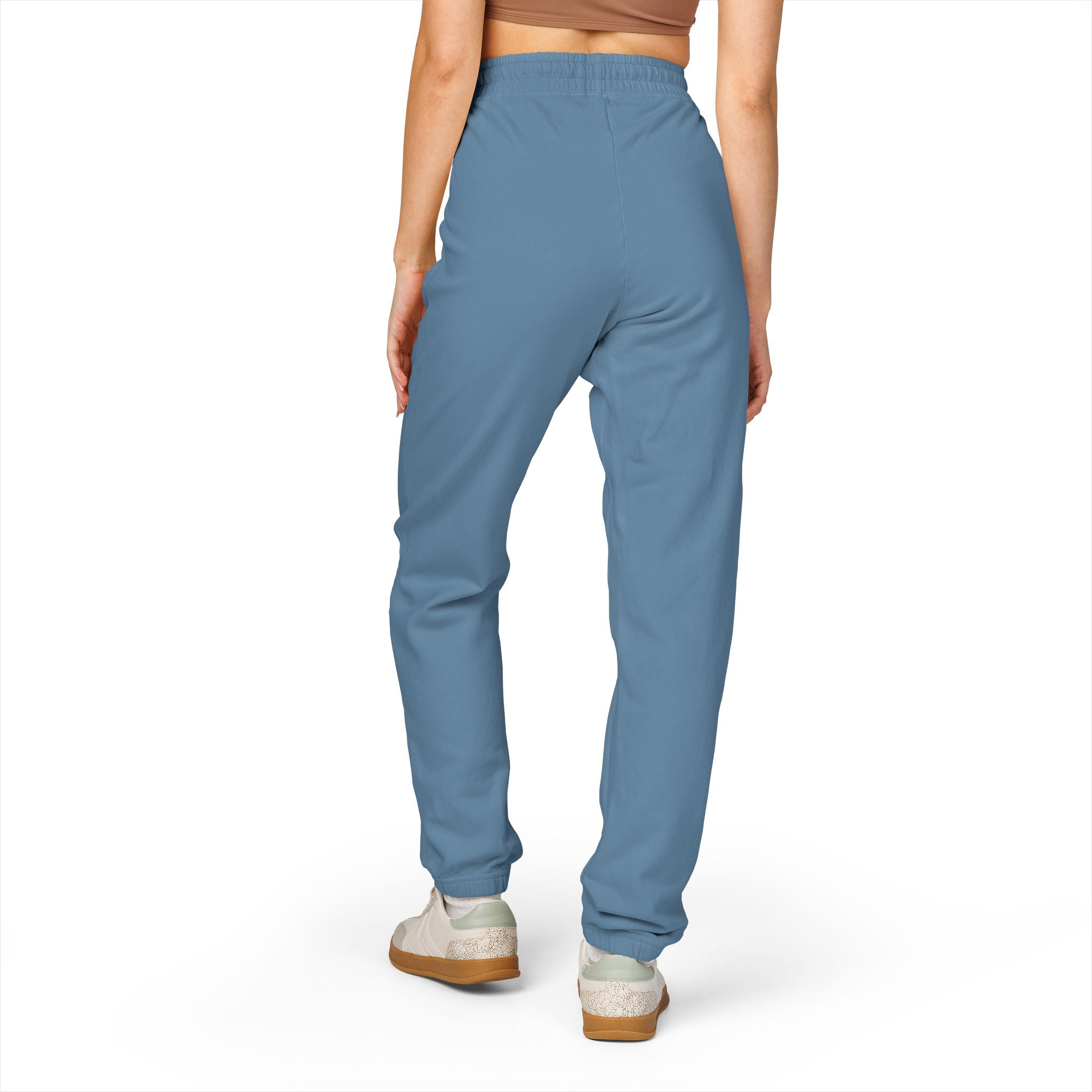 Charcoal Fleece Sweatpants with Small Colorful Airplane Embroidery