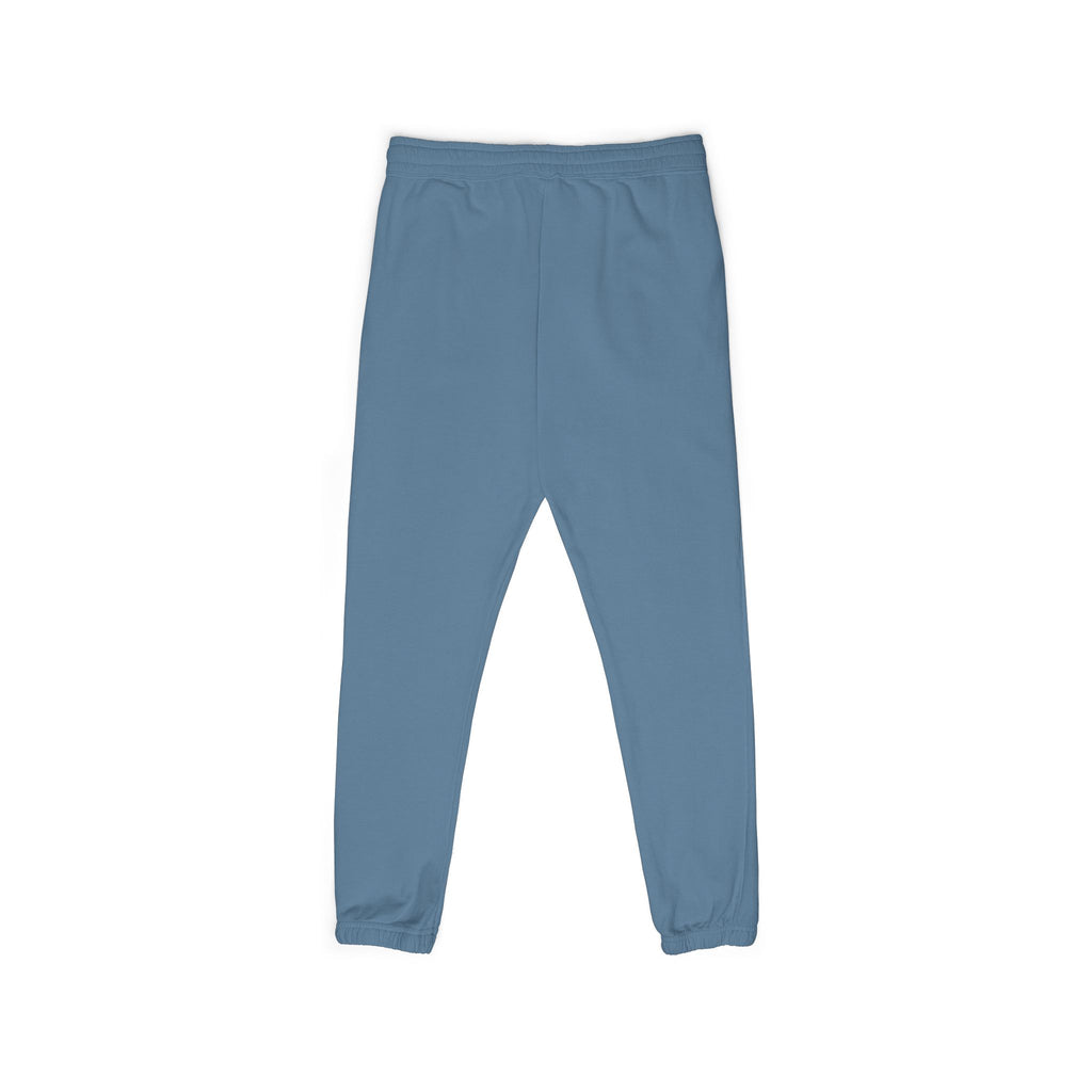 Charcoal Fleece Sweatpants with Small Colorful Airplane Embroidery