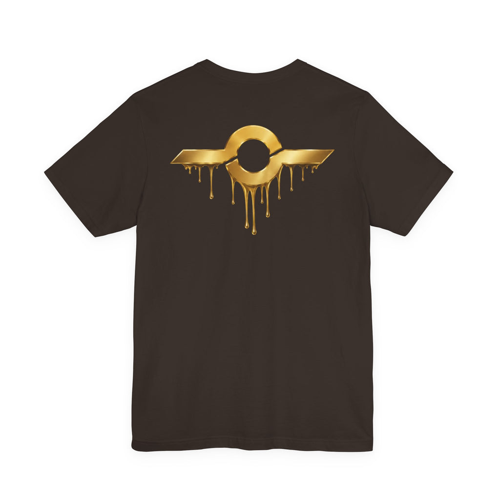 Gold Drip Wing Tee — Metallic Emblem Graphic T-Shirt