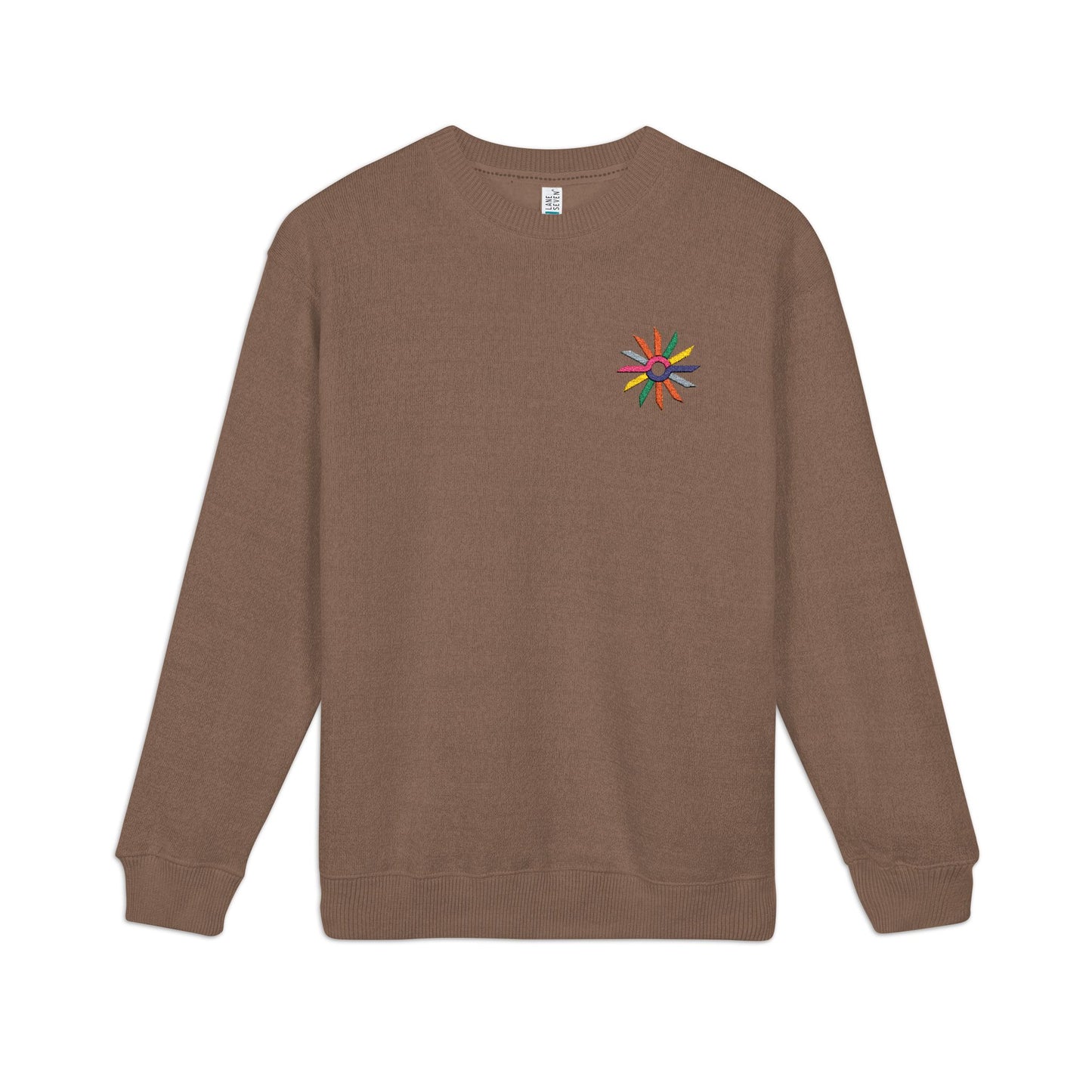 Nantucket Embroidered Crewneck Sweatshirt — Colorful Anchor Starburst