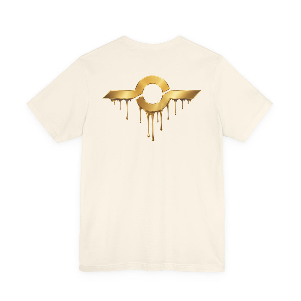 Gold Drip Wing Tee — Metallic Emblem Graphic T-Shirt