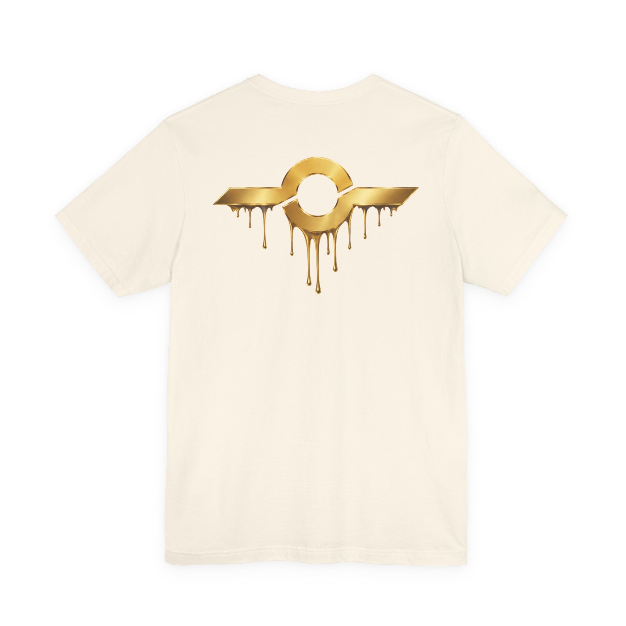 Gold Drip Wing Tee — Metallic Emblem Graphic T-Shirt