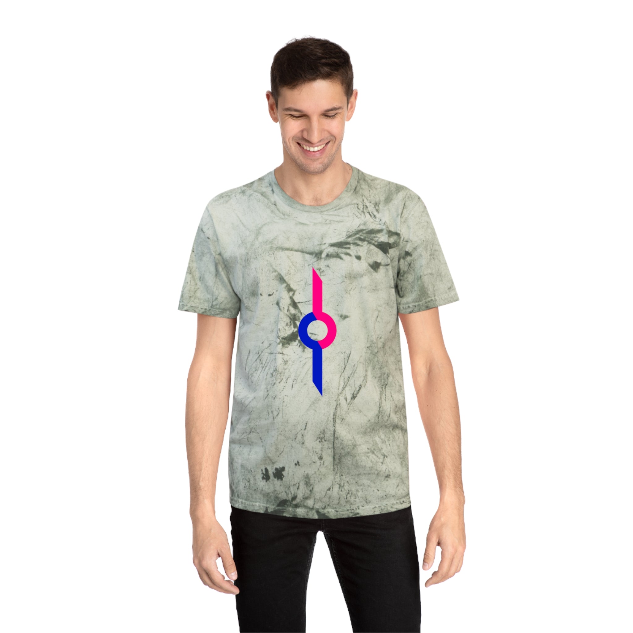 Tie-Dye Rainbow Sunburst T-Shirt — Colorful Geometric Graphic Tee