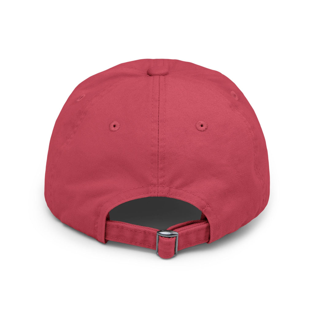 Distressed Baseball Cap with Neon Retro Wave Logo