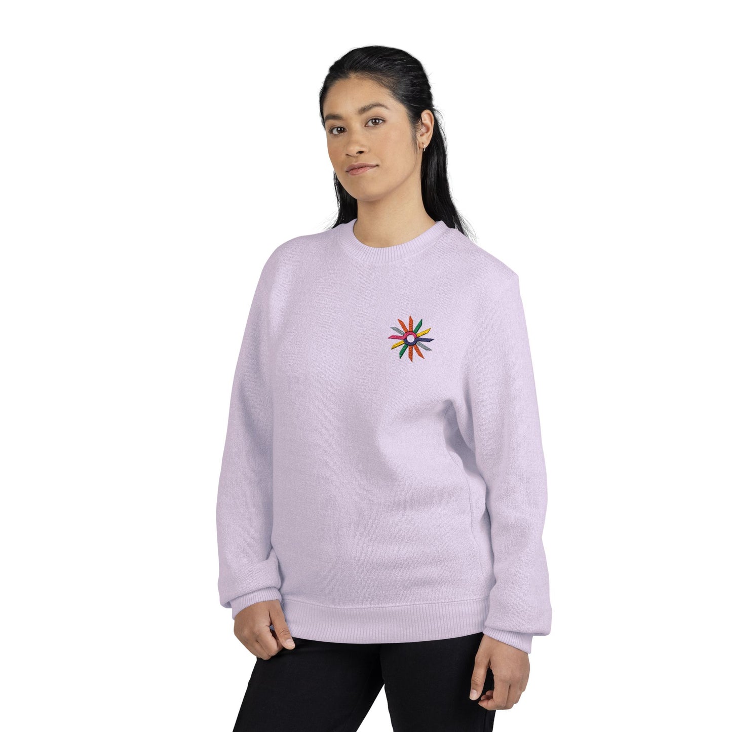 Nantucket Embroidered Crewneck Sweatshirt — Colorful Anchor Starburst