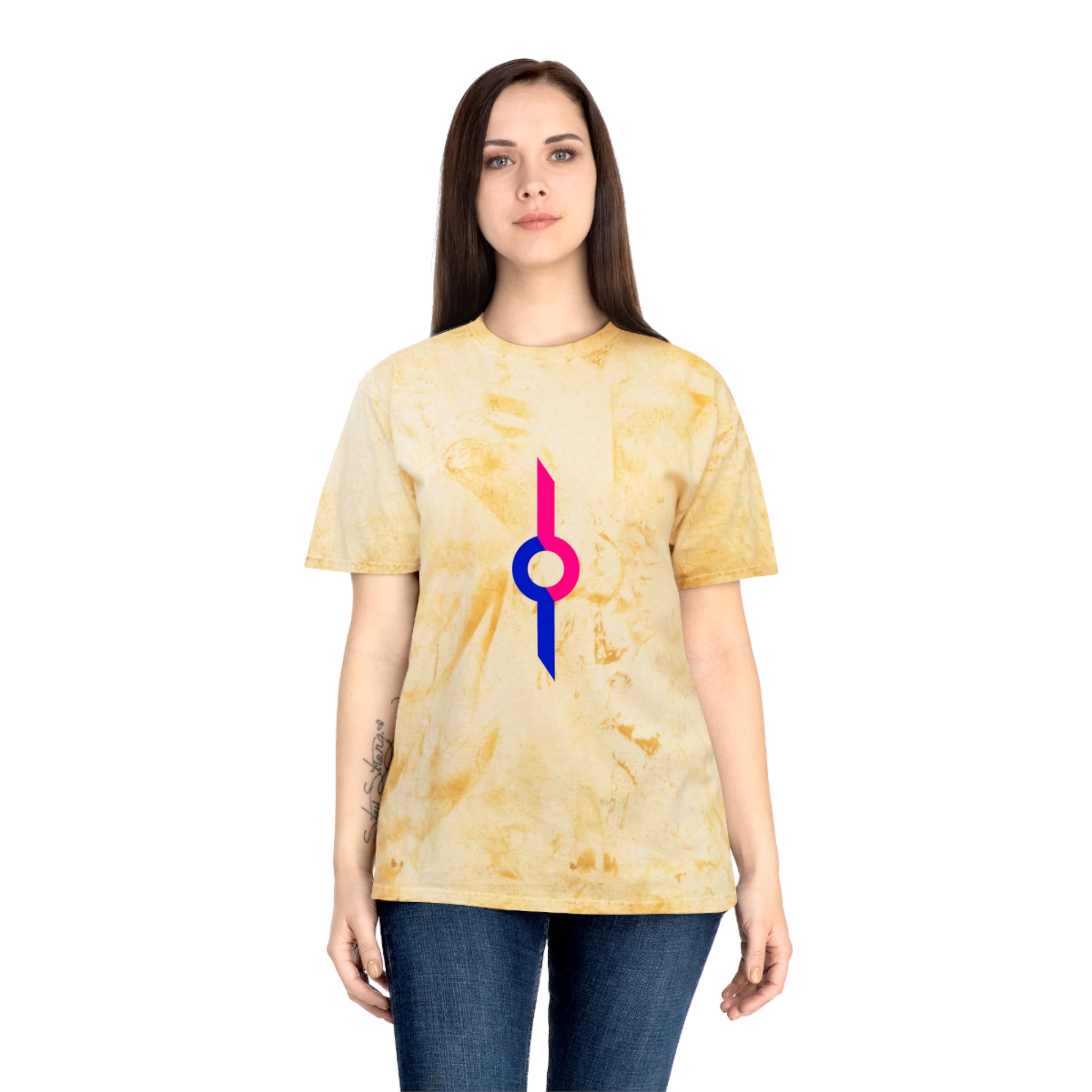 Tie-Dye Rainbow Sunburst T-Shirt — Colorful Geometric Graphic Tee