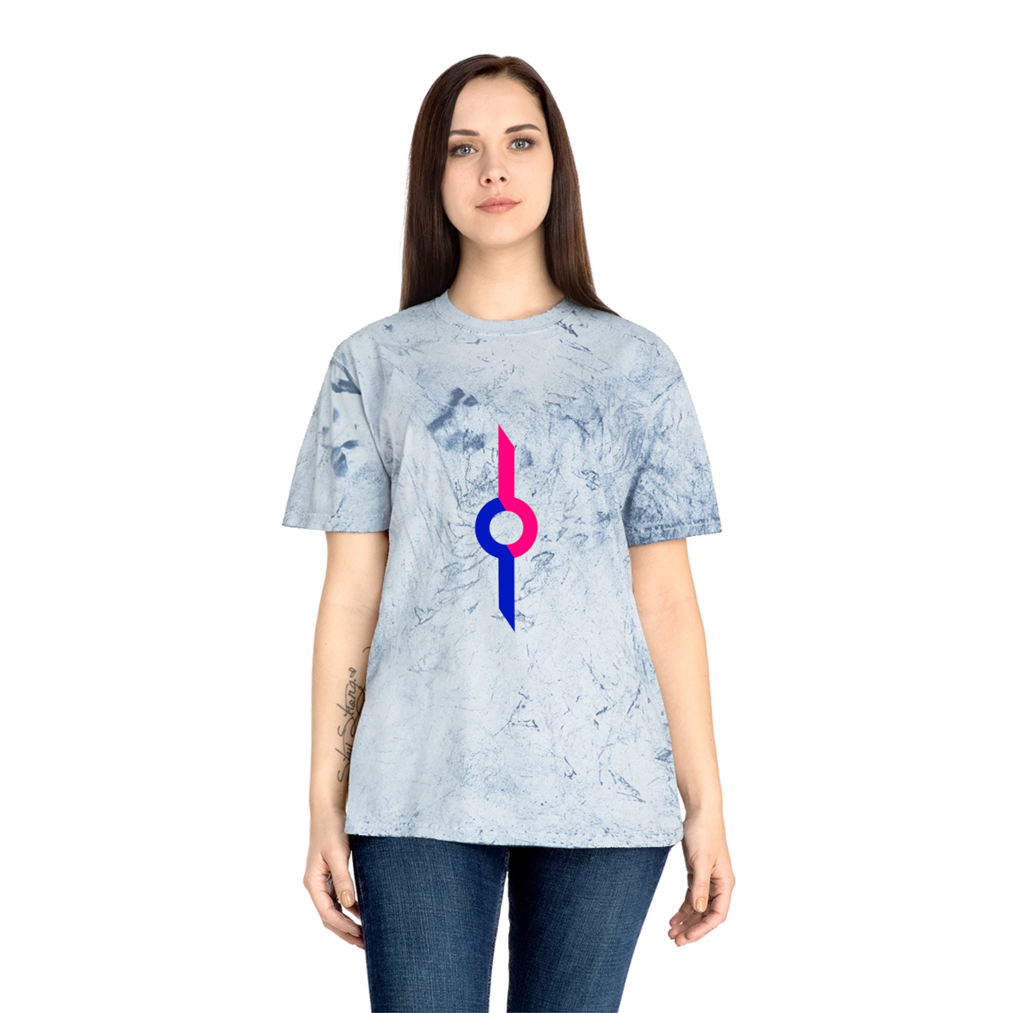 Tie-Dye Rainbow Sunburst T-Shirt — Colorful Geometric Graphic Tee