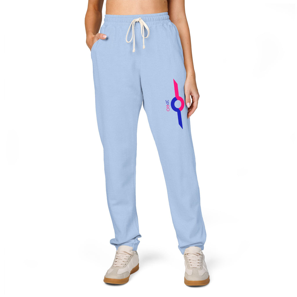 Charcoal Fleece Sweatpants with Small Colorful Airplane Embroidery