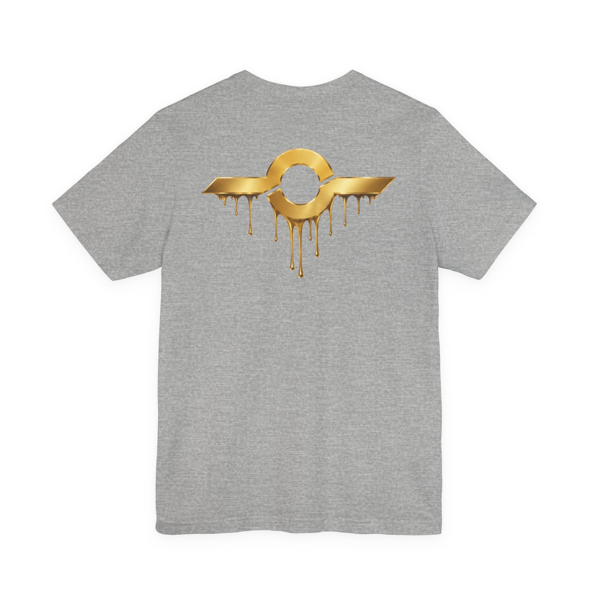 Gold Drip Wing Tee — Metallic Emblem Graphic T-Shirt