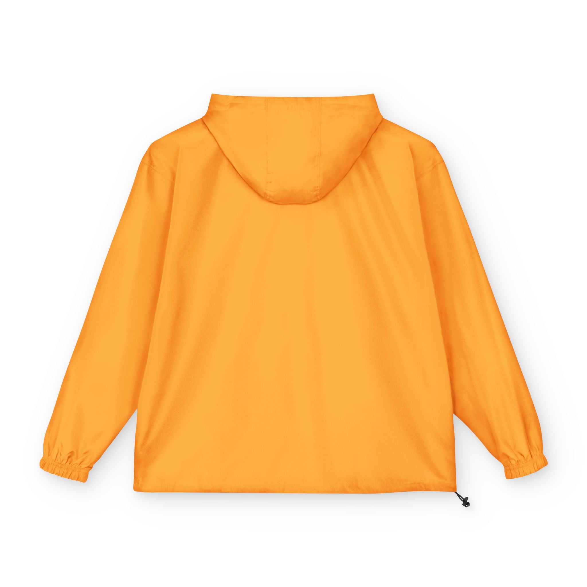 Orange Packable Anorak Jacket with Colorful Floral Compass Embroidery