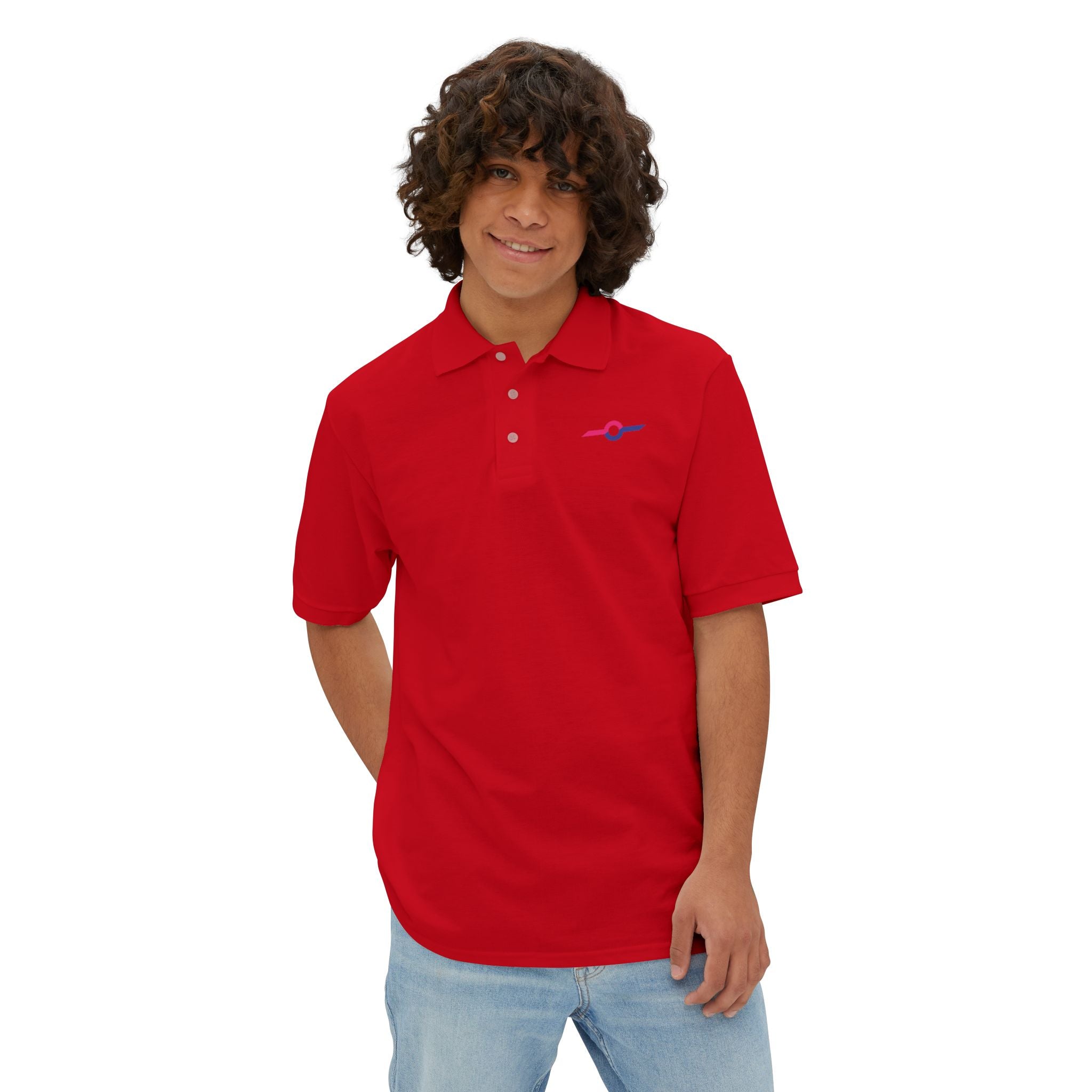 Piqué-Poloshirt Classic Fit Herren, nachhaltige Baumwolle, hergestellt in den USA