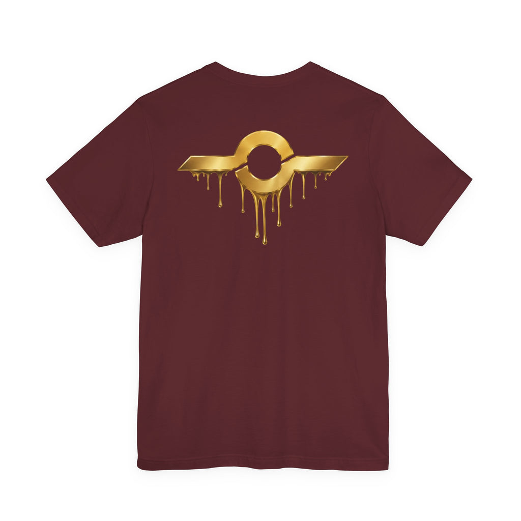 Gold Drip Wing Tee — Metallic Emblem Graphic T-Shirt