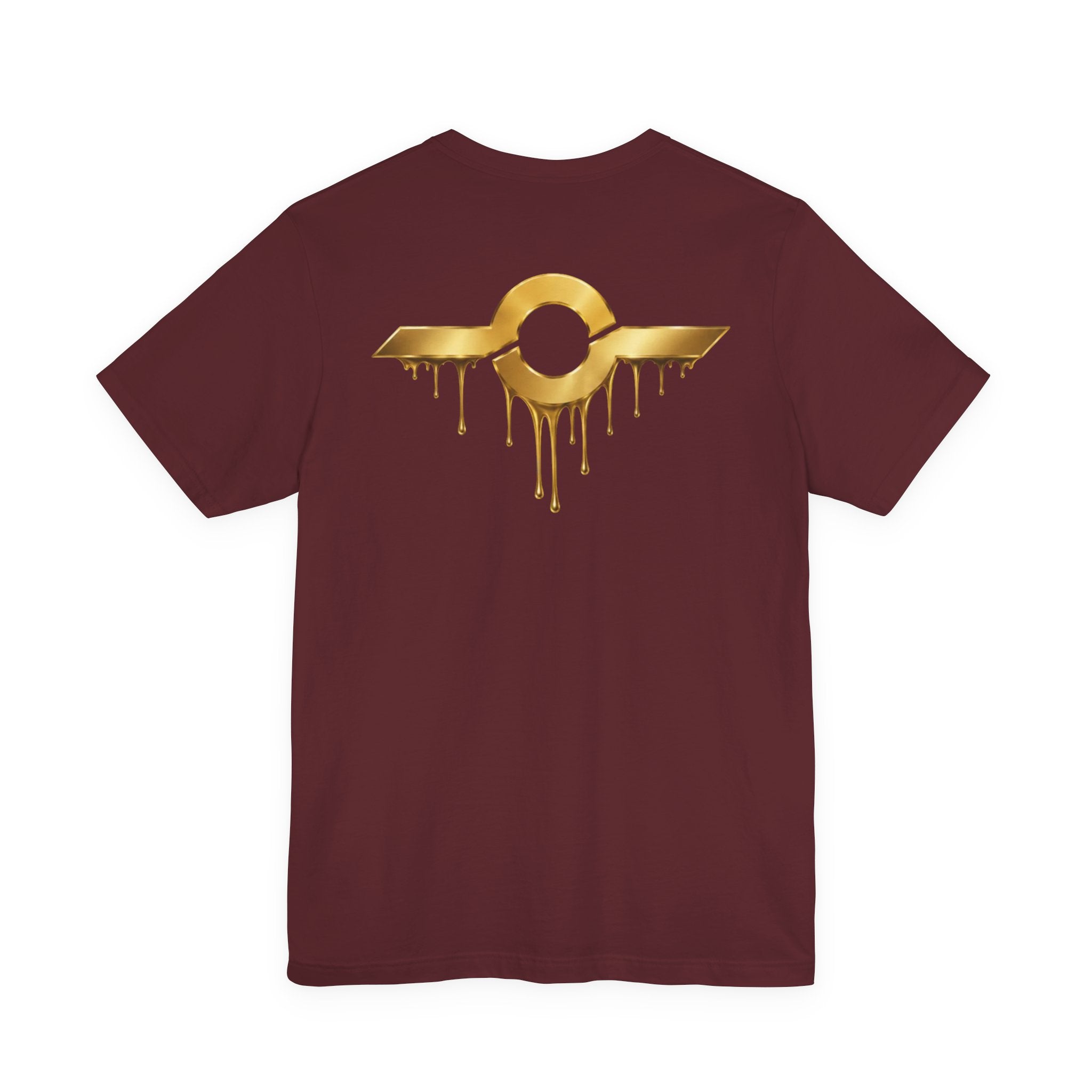 Gold Drip Wing Tee — Metallic Emblem Graphic T-Shirt