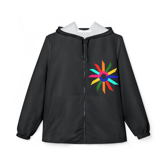 Color Block Windbreaker Jacket with Light Synthetic Padding and Hood - Relaxed Fit