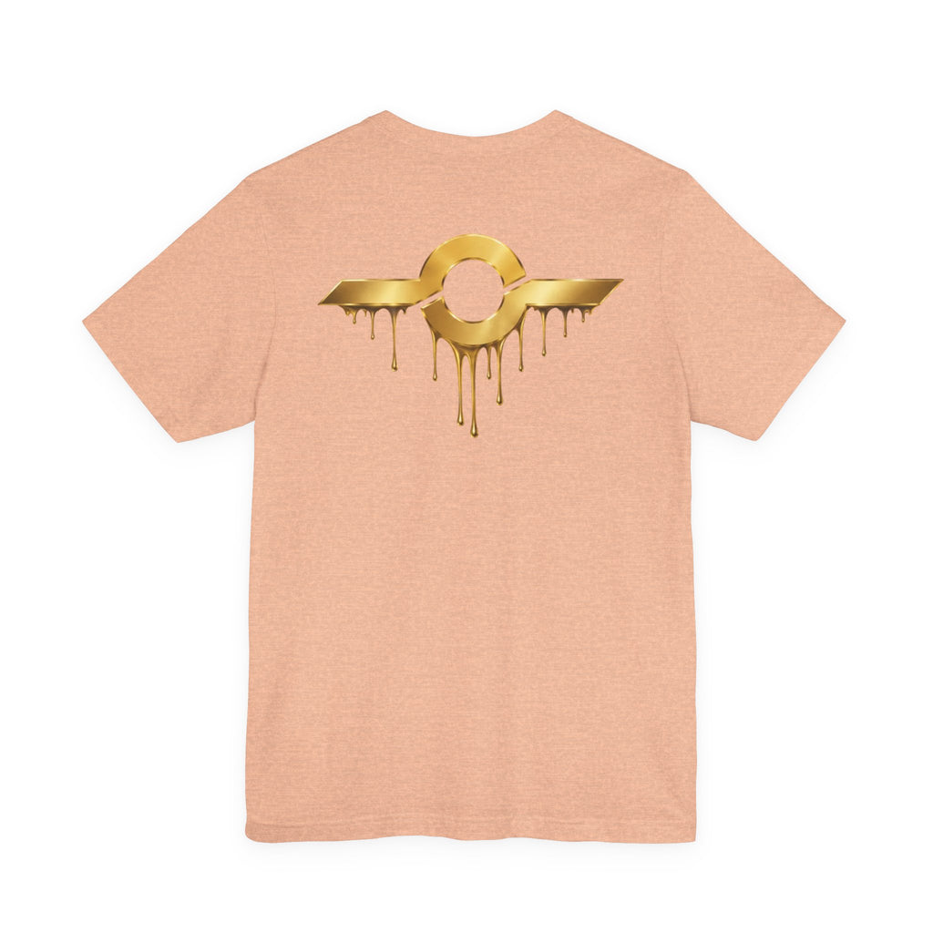 Gold Drip Wing Tee — Metallic Emblem Graphic T-Shirt
