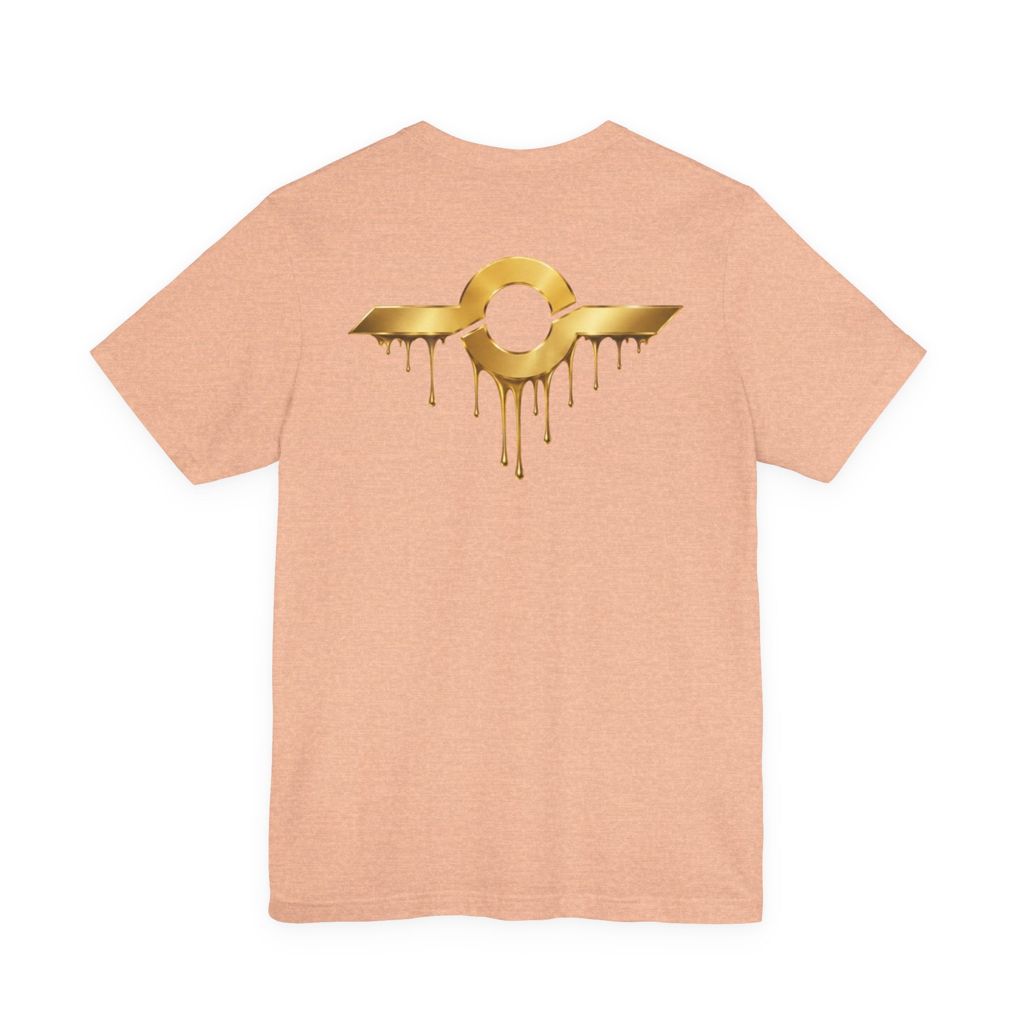 Gold Drip Wing Tee — Metallic Emblem Graphic T-Shirt