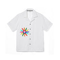 Men's Hawaiian Camp Shirt — Colorful Starburst Graphic AOP Vacation Shirt