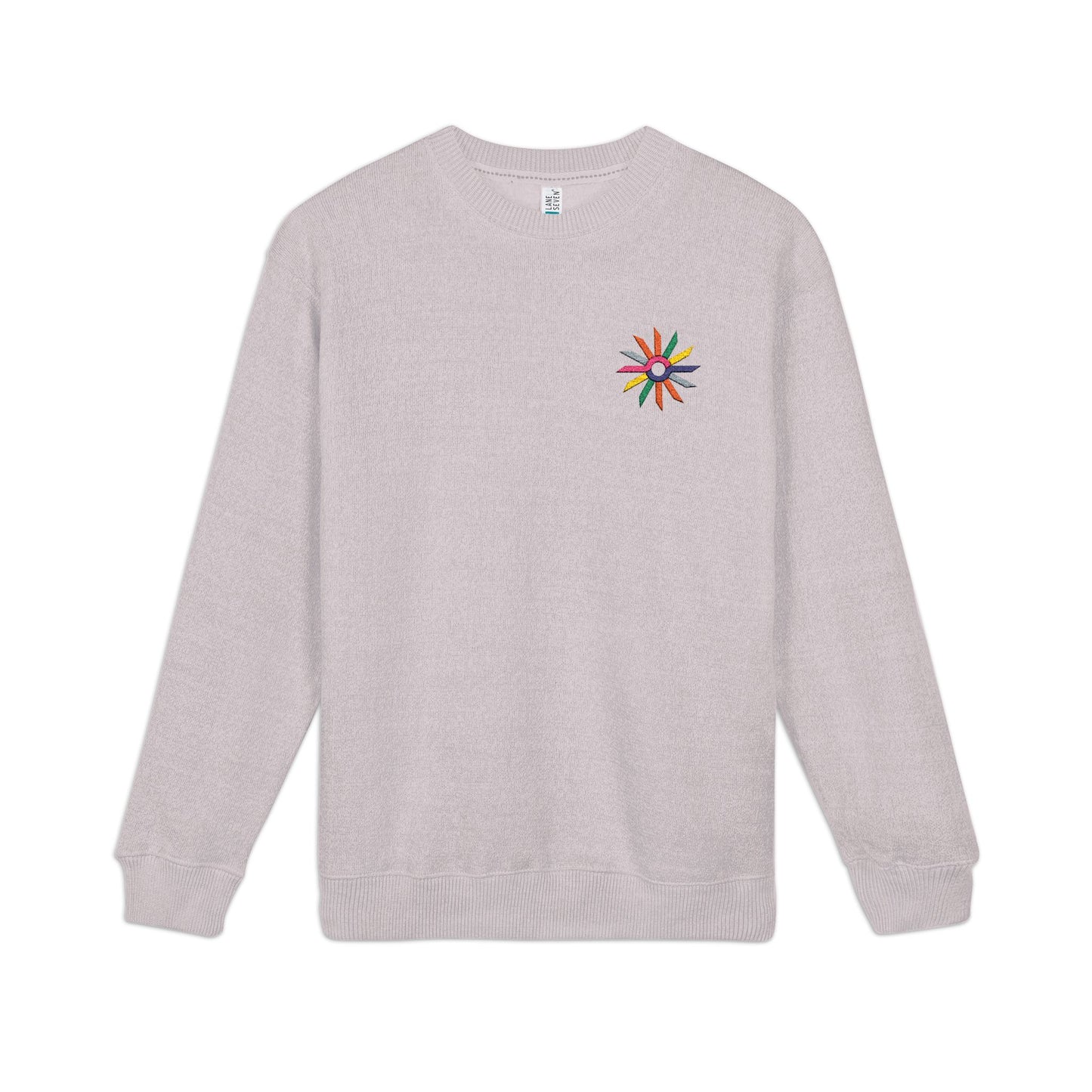 Nantucket Embroidered Crewneck Sweatshirt — Colorful Anchor Starburst