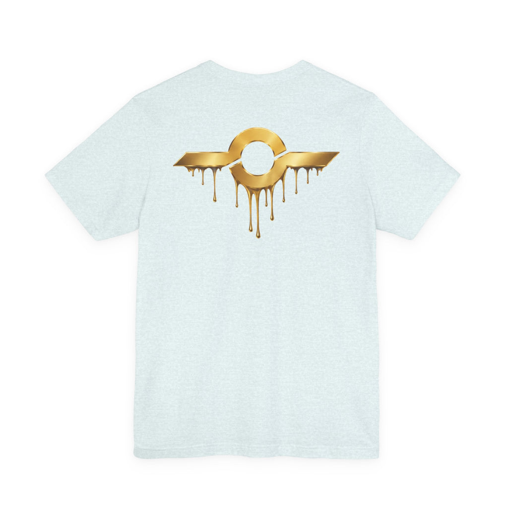 Gold Drip Wing Tee — Metallic Emblem Graphic T-Shirt