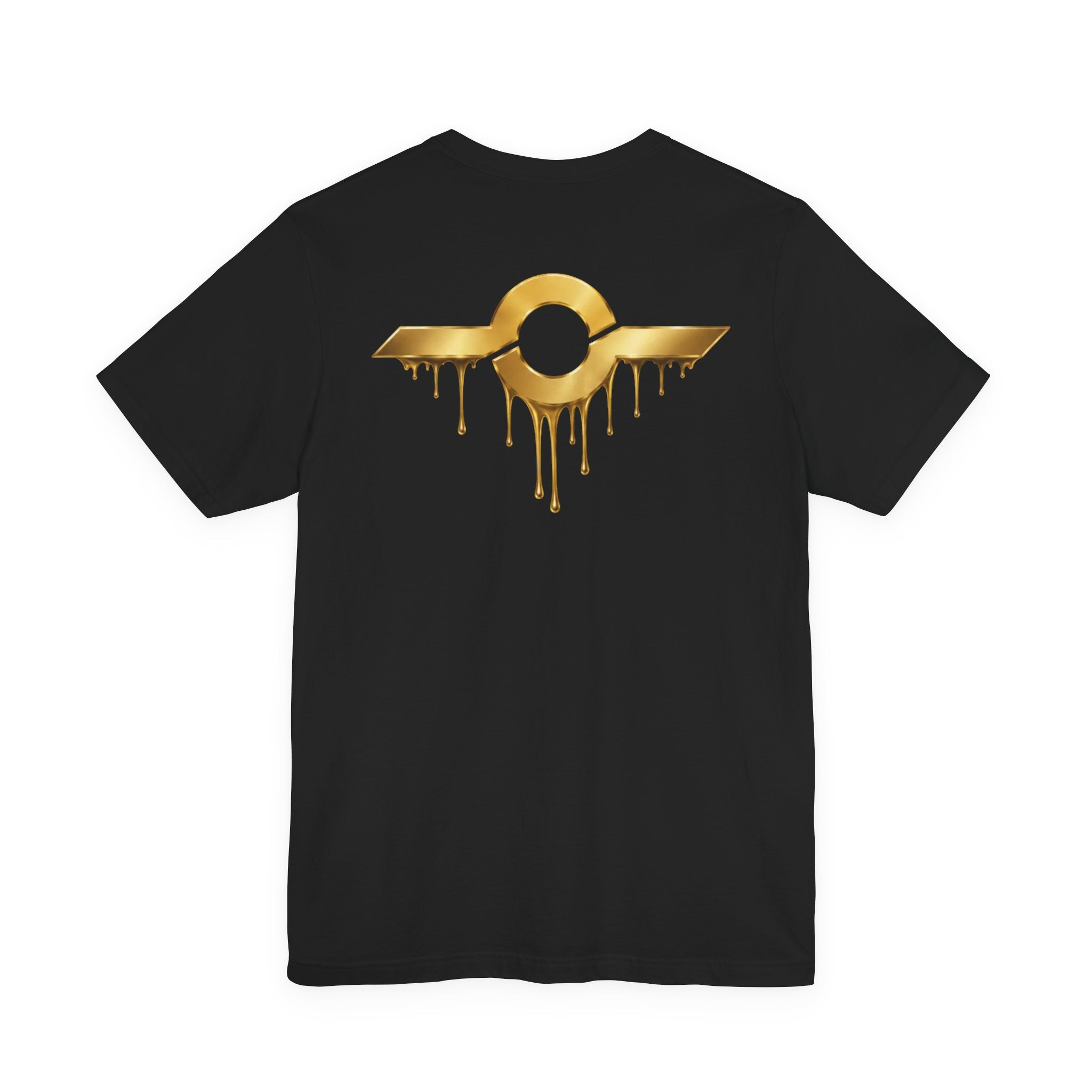 Gold Drip Wing Tee — Metallic Emblem Graphic T-Shirt